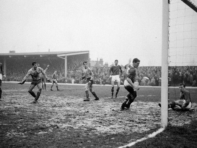 Bill Curry and Harry Middleton in action for Stags against Bristol City.