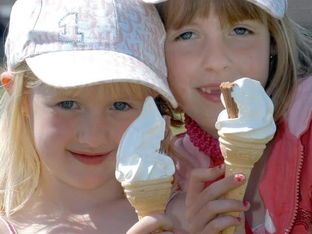 Sisters Paige and Nikki Unwin enjoyed ice cream at the Fun Day held on Skegby recreation ground in 2007.