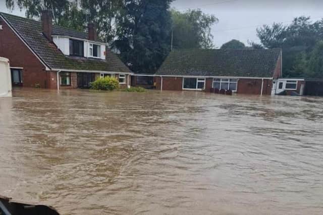 Extensive flooding hit areas of Broxtowe, including Fryar Road in Eastwood. Photo: Submitted