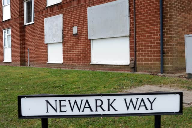 Newark Way, on the Bellamy Road Estate in Mansfield, where the police officer was headbutted.