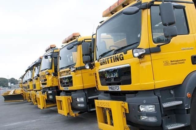 Nottinghamshire has a fleet of 30 gritting lorries covering 23 routes.