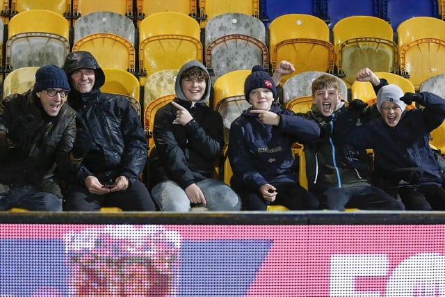 Mansfield Town fans before the defeat to Wrexham.