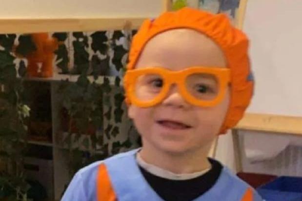 Cohen aged two from Skegby as Blippi