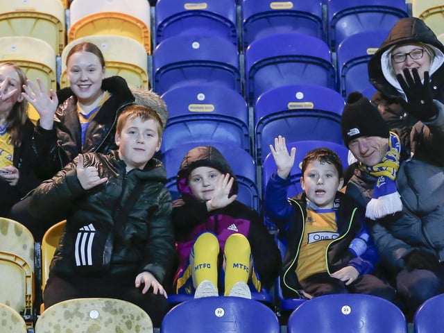 Mansfield Town fans before the defeat to Wrexham.