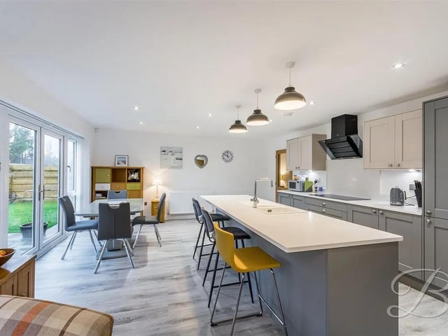 Welcome to this four-bedroom detached bungalow in Mansfield, offering exceptional living space and spectacular architect-designed features. Situated on a highly exclusive development, this home enjoys a peaceful and friendly setting with strong community involvement.