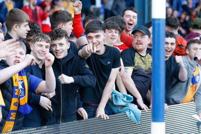 Mansfield Town fans at Oldham AFC
Photo Chris Holloway / The Bigger Picture.media