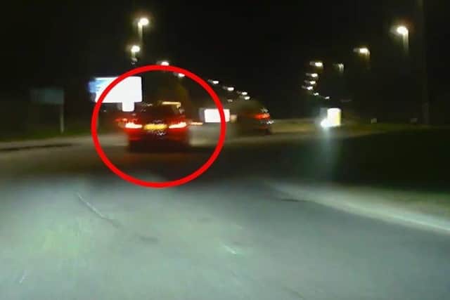 Harry Easton was caught racing another car between two roundabouts along the A608 Mansfield Road at Junction 27 of the M1, known as Friezeland Interchange.