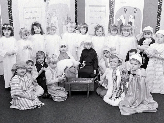 The 1996 nativity play at Samuel Barlow School.