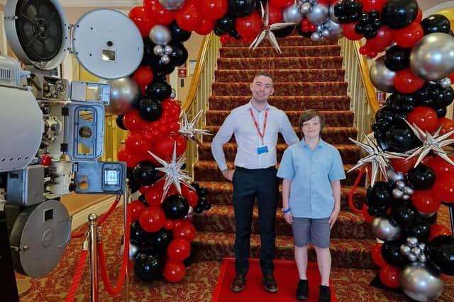 Charlie was featured in the nominated film 'My Gray Face.' Here he is with the festival director and founder, Jay Martin. As a local resident in the film industry, Charlie thought last year's festival was fantastic.