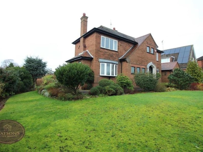 The Nottingham Road property stands tall, overlooking uninterrupted views of open countryside.