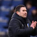 Nigel Clough acknowledges the fans following the teams victory in the Emirates FA Cup Fourth Round match between Burnley and Mansfield Town (Photo by George Wood/Getty Images)