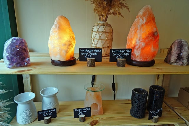 The shop also sells crystals, burners and salt lamps.