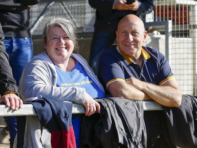 Mansfield Town fans ahead of the victory at Barrow.