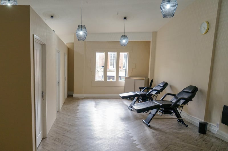 Plenty of space to relax inside the salon.