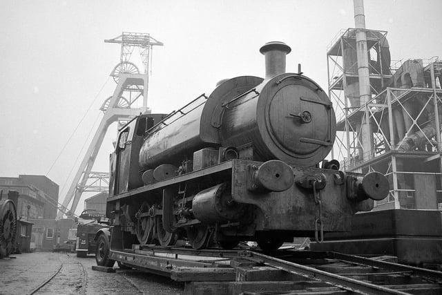 1972 saw Clipstone Colliery's Saddle Tank Loco beginning its journey to the NCB Lound Hall Mining Museum.
