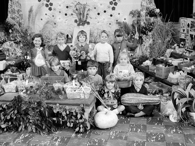 The 1973 Harvest Festical at Samuel Barlow School.