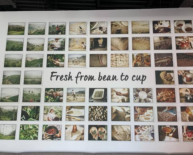 'Fresh from bean to cup.'