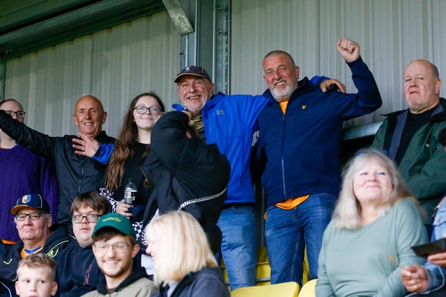 Stags fans who made the trip to Harrogate.