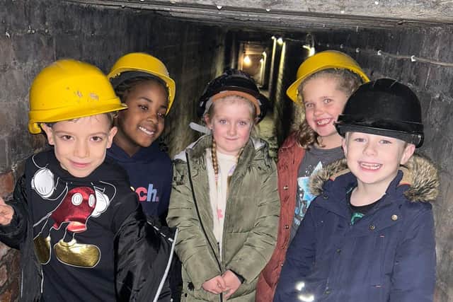 Children were 'thrilled' to experience life as a miner for the day.