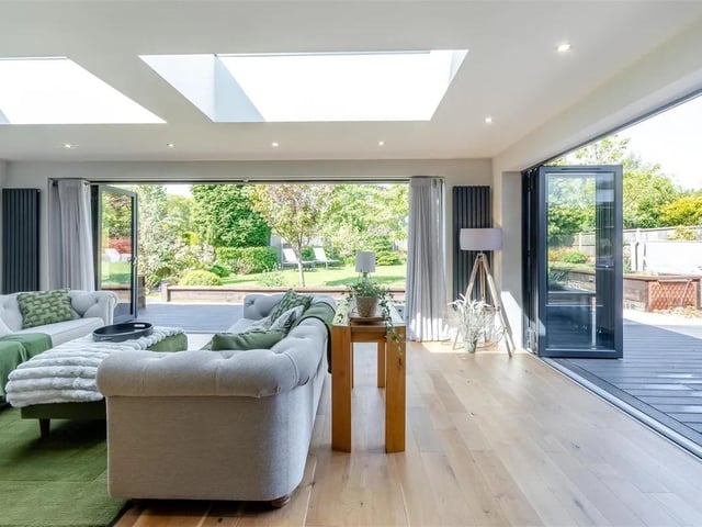 The property boasts extensive open plan living spaces