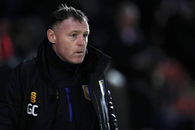 Manager Graham Coughlan is hopefully Mansfield have now got a winning formula in place. (Photo by Naomi Baker/Getty Images)