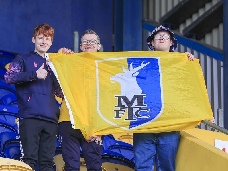 Mansfield Town fans ahead of kick-off at the weekend.