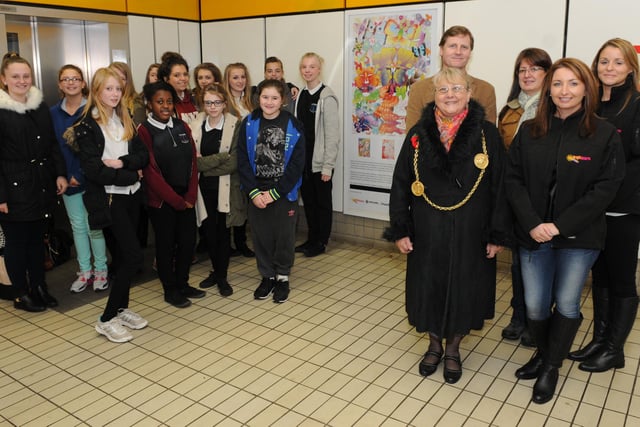 The Mayor Coun Fay Cunningham joined members of Bright Futures to unveil their artwork at Chichester Metro Station six years ago. Are you pictured?