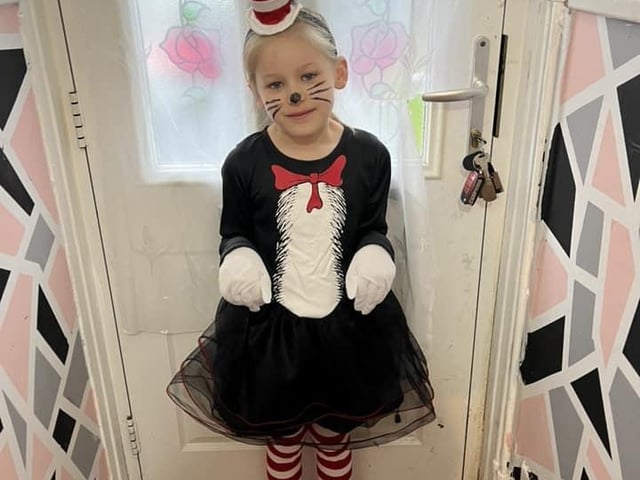 This lovely photo of the Cat in the Hat was sent in by Rachel Smyth