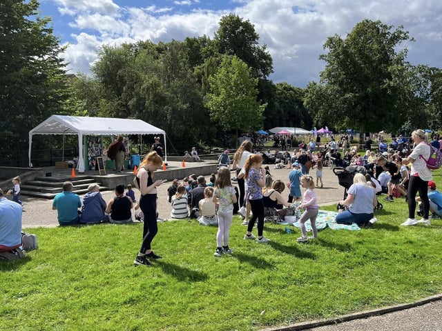 The event featured an interactive comedy eco-theme adventure stage show starring Squirrel Walnutkins saving the planet. (Photo by: Mansfield Council)