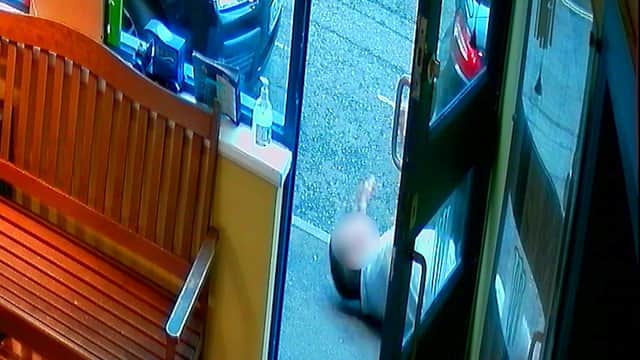 Video grab of the 79-year-old victim of an assault outside an Italian restaurant in Notts.