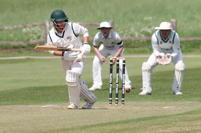 Nick Keast on his way to 65 against Radcliffe-on-Trent.