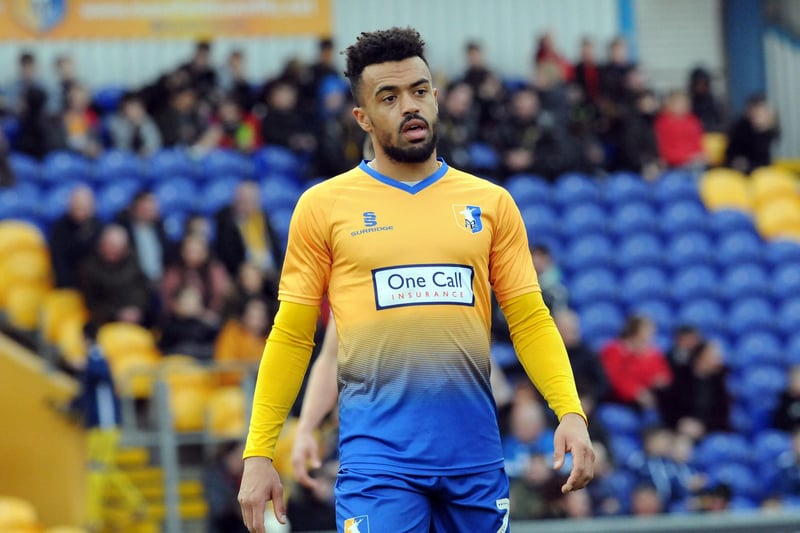 Nicky Ajose in Mansfield's classic home shirt which mixes both of the club's main colours. Did you like this kit?