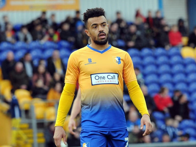Nicky Ajose in Mansfield's classic home shirt which mixes both of the club's main colours. Did you like this kit?