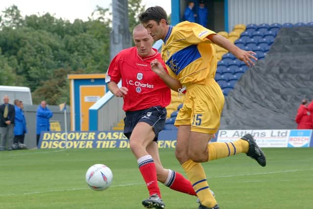 Andy White in action for the Stags.