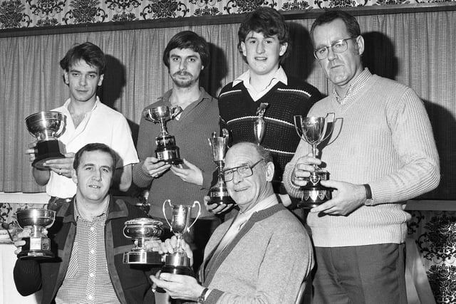 Pyrex Angling Club competition winners in February 1982. Recognise them?
