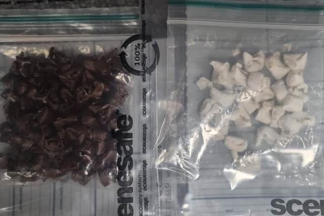 A quantity of drugs was recovered from a bush in Sutton.