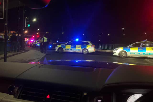 Two young men died when the car they were travelling in plunged into the River Don near to Meadowhall on Saturday night