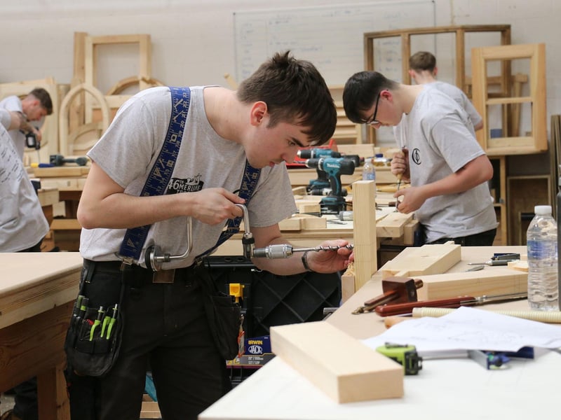 West Notts College competitor Sam Thompson perfecting his design