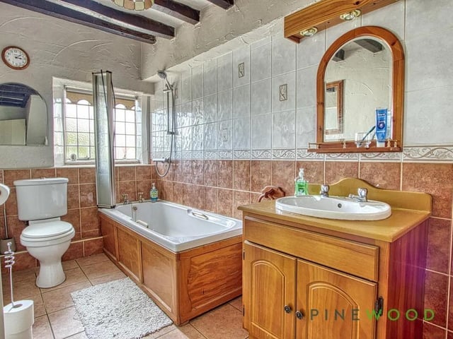 The family bathroom is the perfect place to unwind after a busy day