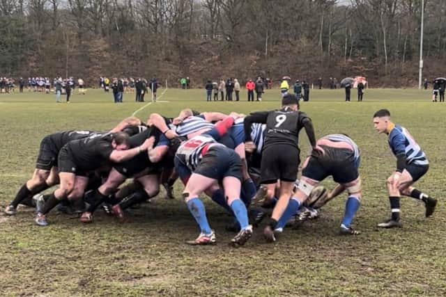 Scrum action as Mansfield battle Kesteven on Saturday.