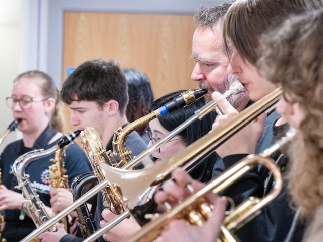 In a nod to the 80th anniversary of VE Day, Inspire's Red Hot Band provided live 1940s-inspired tunes.