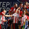 Brentford beat Swansea City is last season's Championship play-off final. Forest and Huddersfield have already confirmed their play-off places but do not know their opponents yet.