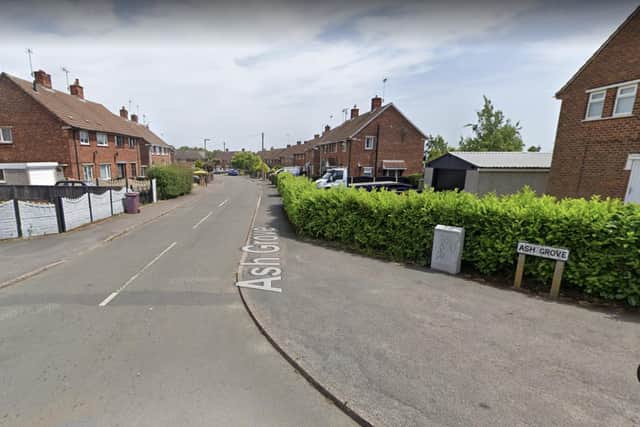 The raid was carried out at the address on Ash Grove yesterday.