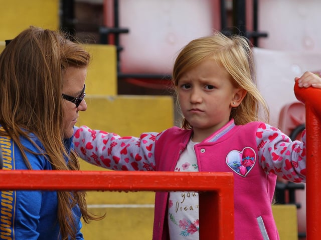 Mansfield slipped to a 1-0 defeat at Exeter on 31st August 2019 as these fans watched on.