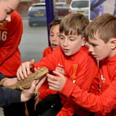 Teversal FC Under 12's visit sponsors Vets4Pets in Kirkby, where the boys meet some exotic pets.