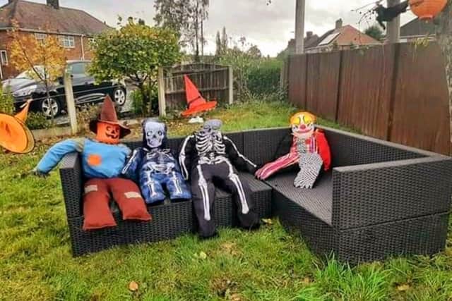 The winning house. Lexia made all the Halloween figures herself.
