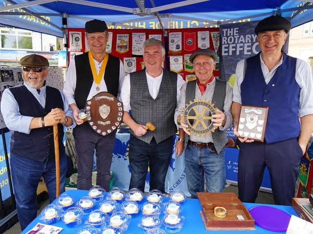 Members of the Rotary Club of Hucknall on their stall.