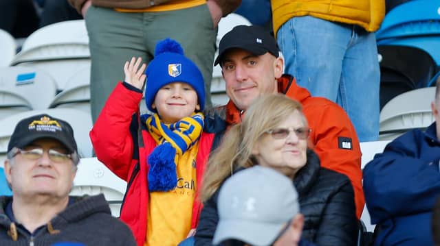 A disappointing day for these Mansfield Town fans.