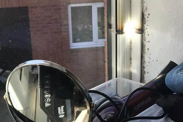 The mirror was on a windowsill. Alfreton firefighters are warning people to be aware of the potential fire risk from sunlight reflecting off mirrors.