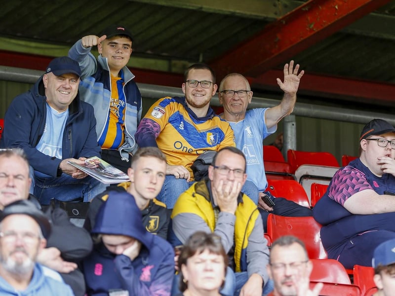 Stags fans ahead of kick-off at Gresty Road.